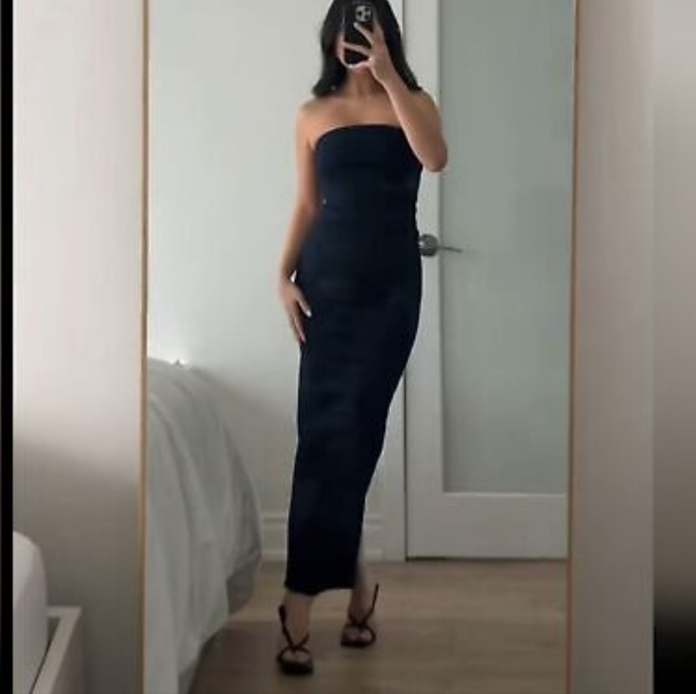 NWT ZARA Denim Fitted Dress Sz M